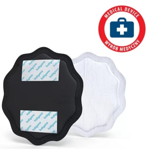 BabyOno Natural Nursing Dojčiace podložky Black 24 ks