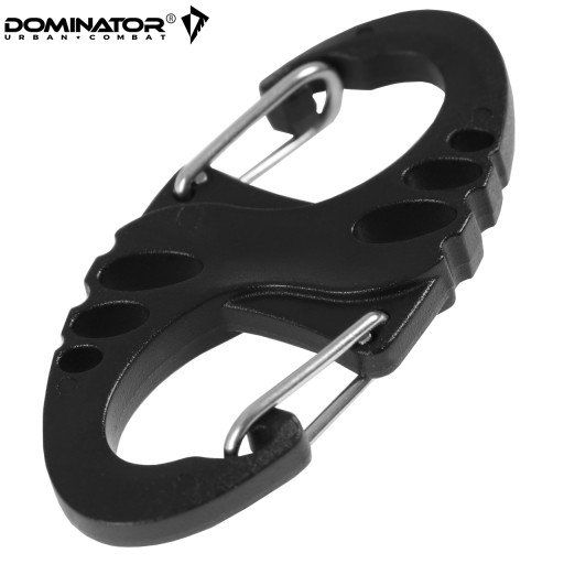 DOMINATOR OBOJSTRANNÁ KARABÍNA typ S-HÁK, ČIERNA