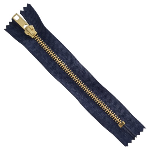 KOVOVÝ Zips 16cm NÁMORNÍCKA MODRÁ
