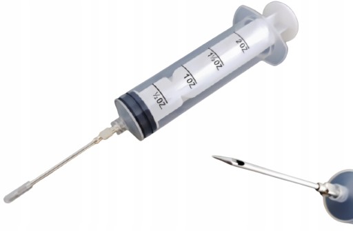 STRIEKAČKA na MARINOVANIE mäsa s ihlou, striekačka na údenie 60 ml 2 oz