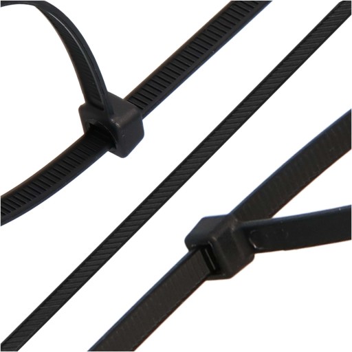 100x sťahovacie pásky Káblové pásky Zipsy 4,8 x 450 mm Silné UV sťahovacie pásky