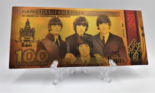 Krásna zberateľská bankovka Johna Lennona Beatles
