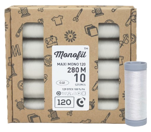 ČASŤ MONOFILNÝ ZÁVIT ČISTÝ ZÁVIT 0,12 mm - 280 m