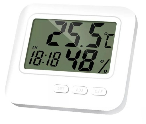 TEPLOMER IZBOVÝ HYGROMETER LCD METEOROLOGICKÁ STANICA MERANIE VLHKOSTI ÚSMEV