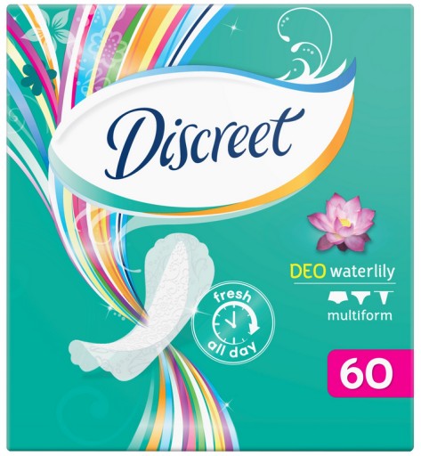 Diskrétne hygienické vložky Waterlily Multiform Priedušné 60 kusov