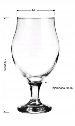 Pokal pivný pohár na stopke, 500 ml