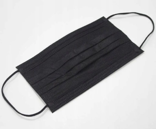 Ochranná maska, hygienická, jednorazová maska, 50 kusov, čierna, kozmetická