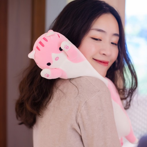 VANKÚŠEK DLHÝ CAT MASKOT MASKOT PLYŠOVÁ HRAČKA 50 CM XL