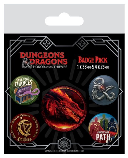 Špendlíky na batoh Dungeons Dragons na oblečenie Sada 5 kusov