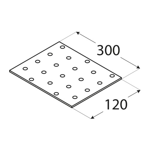 PP21 PERFOROVANÝ PLOCHÝ SPOJKA 120x300 POZINK.