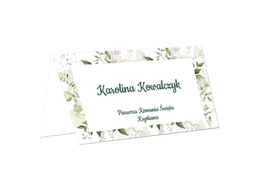 Personalizované vizitky 15 ks Communion Place cards