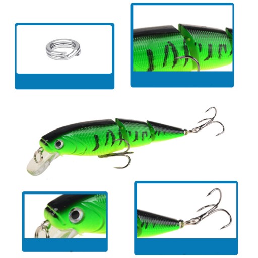 Wobler PIKE ZANDER PERCH Broken F148 GREEN