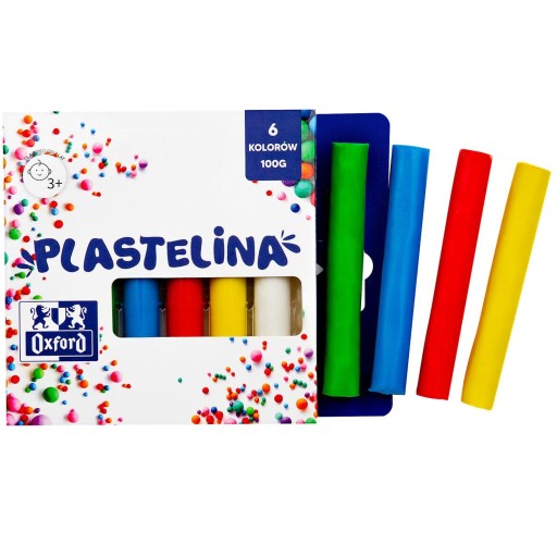 Plastelína 6 farieb pre deti OXFORD veľká 100g