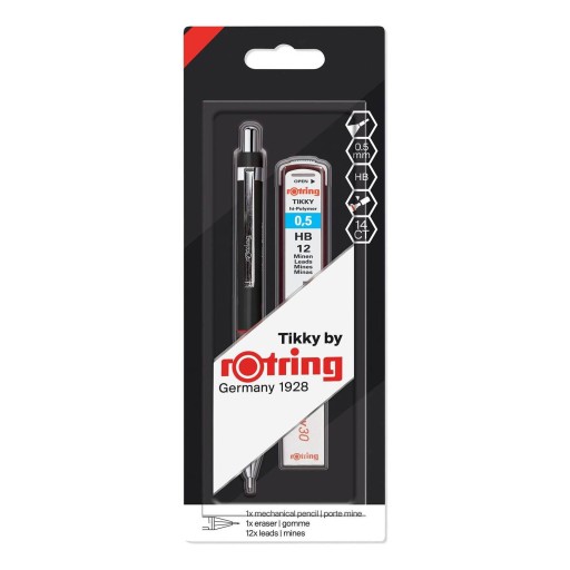Sada ROTRING TIKKY ceruzka + 0,5HB tuhy + guma