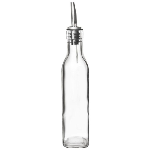 Fľaša OLEJOVÉHO OCTU so skleneným dávkovačom, dávkovačom olivového oleja a octu, 250 ml