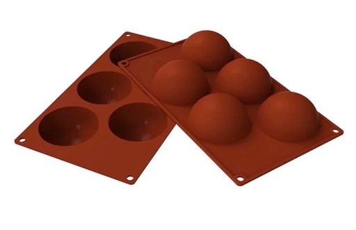 SILIKÓNOVÁ FORMA GUĽOVÉ POLOGULY VEĽKÉ 8cm 5 KS