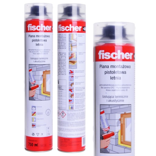 Montážna pena na pištoľ FISCHER 750 ml