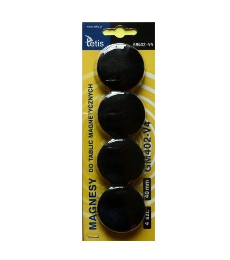 FAREBNÉ okrúhle magnety na DOSKY, 4 ks, 40 mm