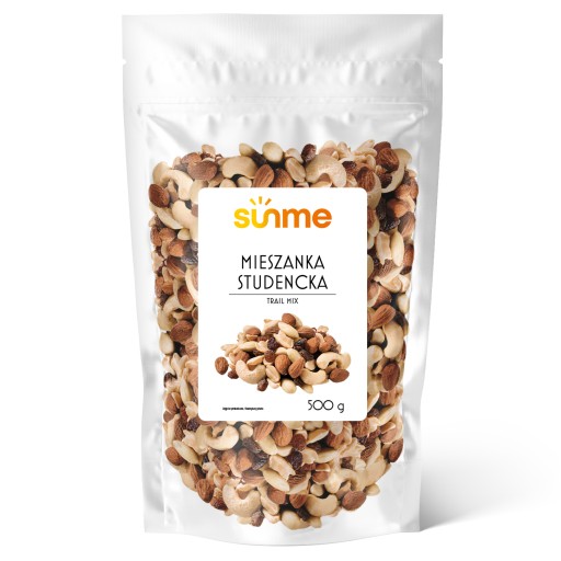 STUDENT MIX 500g Kešu, arašidy, mandle, hrozienka