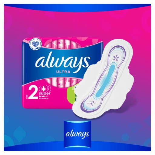 Always Ultra Super (R2) hygienické vložky s krídelkami 8 kusov