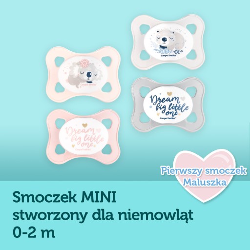 CANPOL SET ukľudňujúcich cumlíkov 0-2M MINI