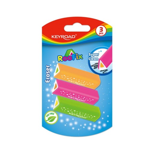 Eraser Smear Erasers 3 ks Color Mix