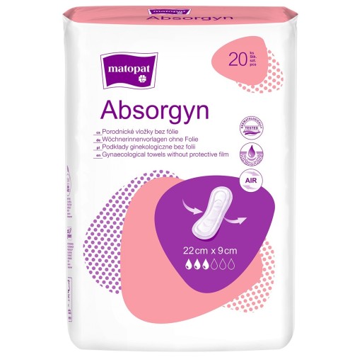 Absorgyn Matopat gynekologické vložky 22x9cm 20 ks.