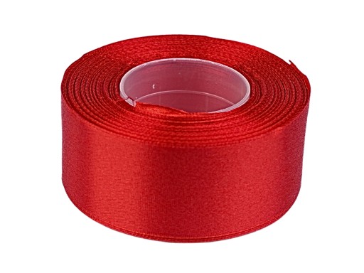 ČERVENÁ SATÉNOVÁ STUHA, ŠIROKÁ, 38mm, 32m