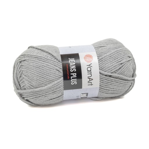 100g bavlnená akrylová priadza Jeans Plus 46 šedá
