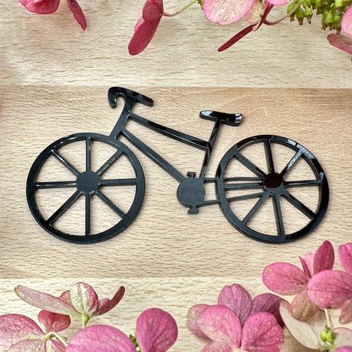Poklop na tortu na bicykel Dekor 9cm Čierne plexisklo