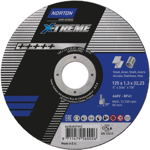 NORTON X-TREME rezací kotúč na oceľ a kov 125x1,3x22 mm