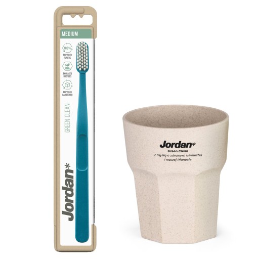 JORDAN GREEN CLEAN zubná kefka ekologická MEDIUM stredná 1 ks.
