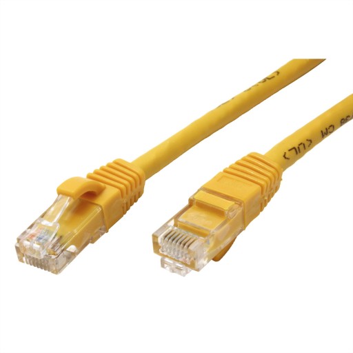 LAN UTP Cat.6A RJ45 sieťový kábel, žltý, 0,3 m