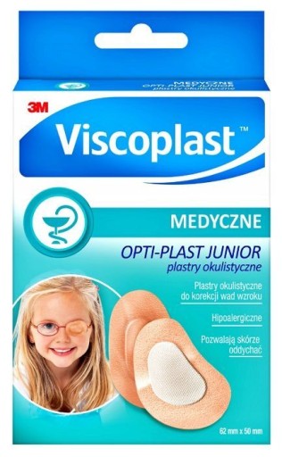 Očná náplasť OPTI-PLAST JUNIOR, rozmer 62x50mm, 10 ks.
