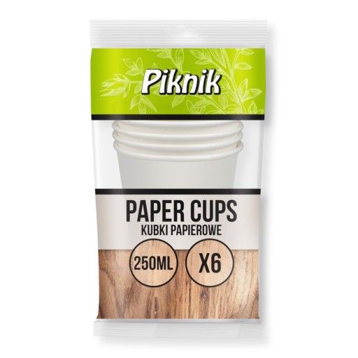 Papierový pohár 250ml Piknik 6 ks $