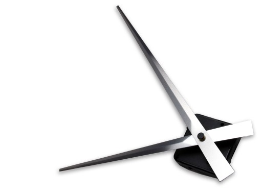 Mechanizmus SILENT Dlhé strieborné ručičky 20cm