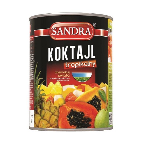 Sandra Tropický koktail v sirupe 580 ml