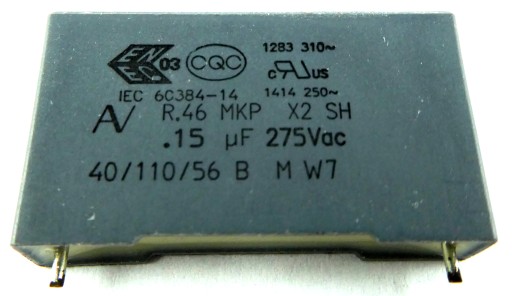 ARCOTRONICS 275V 0,15uF 150nF 10% Fólia 10 ks.