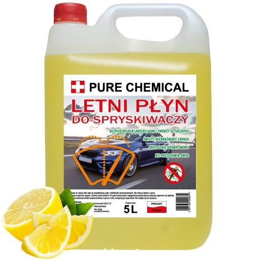 LETNÁ KVAPALINA DO OSTREKOVAČA 5L PRÍJEMNÁ VÔŇA CITRONU ODSTRAŇUJE HMYZ