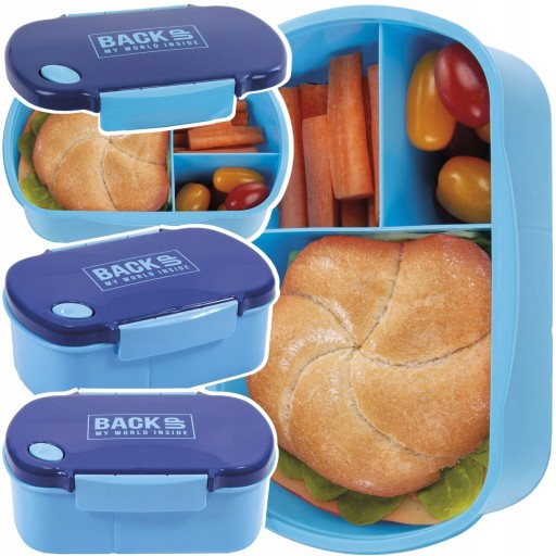 BUNCHBOX SO ZÁLOŽNÝMI PRIESTORMI 3 priehradky Lunchbox BPA FREE