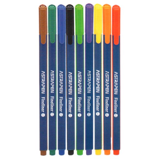 Farebné jemné linky SET Astra 10 farieb, trojuholníkové, 0,4 mm