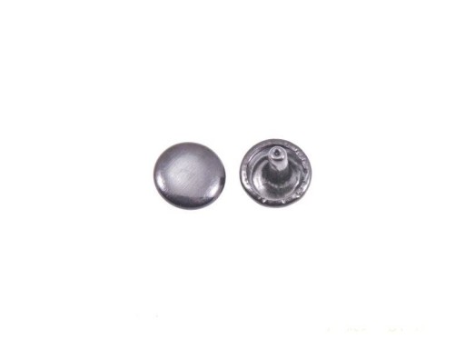 Kožené nity, obojstranné, čierne 10x9mm, 10 ks