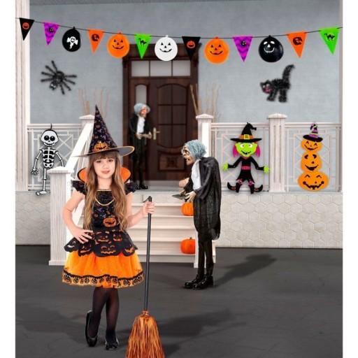 HALLOWEENSKÁ VLAJKA GIRLAND 3,6M S BALÓNMI