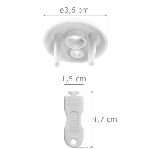 12x ZÁMOK KRYTU KONTAKTNÝCH ZÁSUVEK S PIN