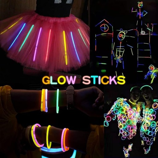 Svietiace náramky, fluorescenčné náramky, 10 ks