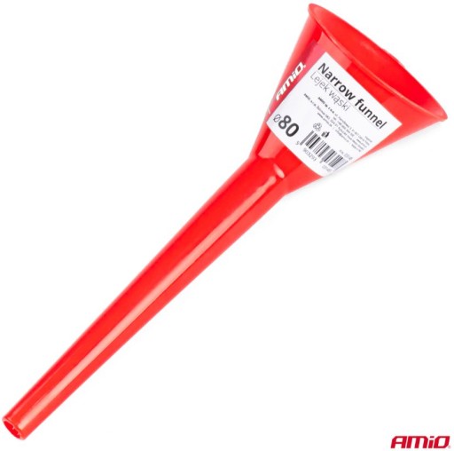 Úzky lievik ÚZKY DLHÝ ČERVENÝ 29CM NA PALIVO, ADBLUE OLEJ, VODU TEKUTINU