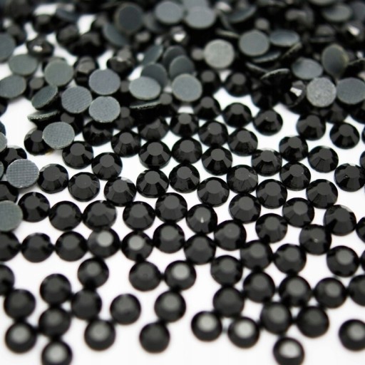 Termokryštály Sklenené kubické zirkóny čierne 4mm 1000 ks