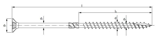 TESÁRSKE SKRUTKY DO DREVA 5x40 TAPERED TORX 250 ks WT-50040 AZMET