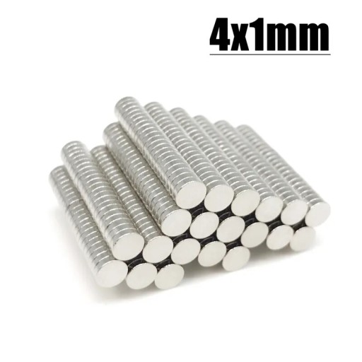 Silný cylindrický neodymový magnet 4x1mm | 10 kusov