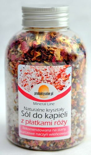 Kryštálová kúpeľová soľ okvetné lístky ruží 500g